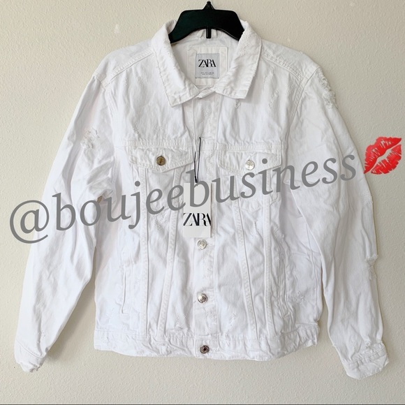 ZARA MAN BNWT Ripped Denim Jacket - Picture 4 of 8